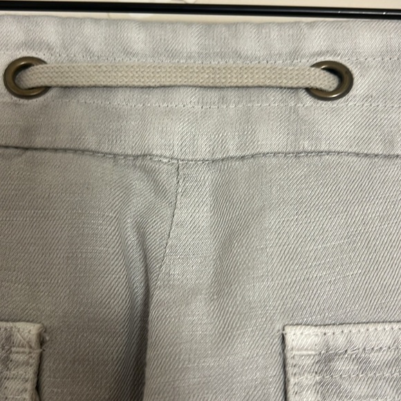 J. Crew Beige Linen Favorite Pant Size 2 Wide Leg Lagenlook Coastal Preppy Beach - Picture 10 of 16